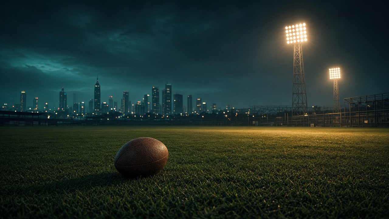 Night stadium scene for planning a Drem Fantasy Live Sports lineup