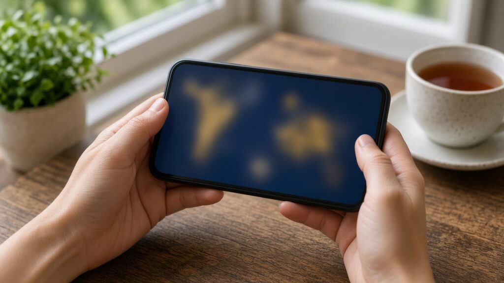 Phone ready for a careful Drem Fantasy Login on a trusted device